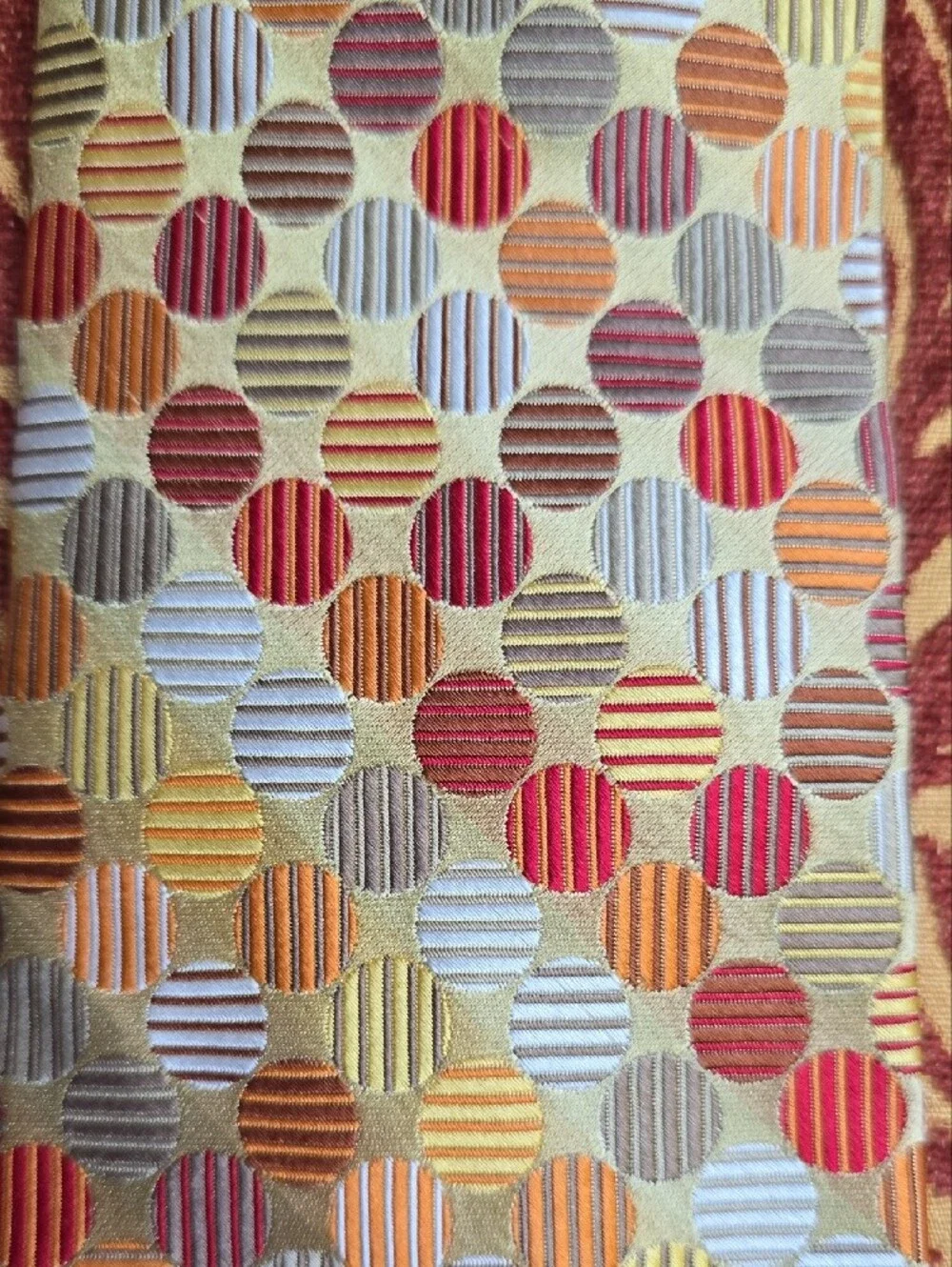 Multicolor Polka-Pattern Silk Tie - Earth Shade Circles